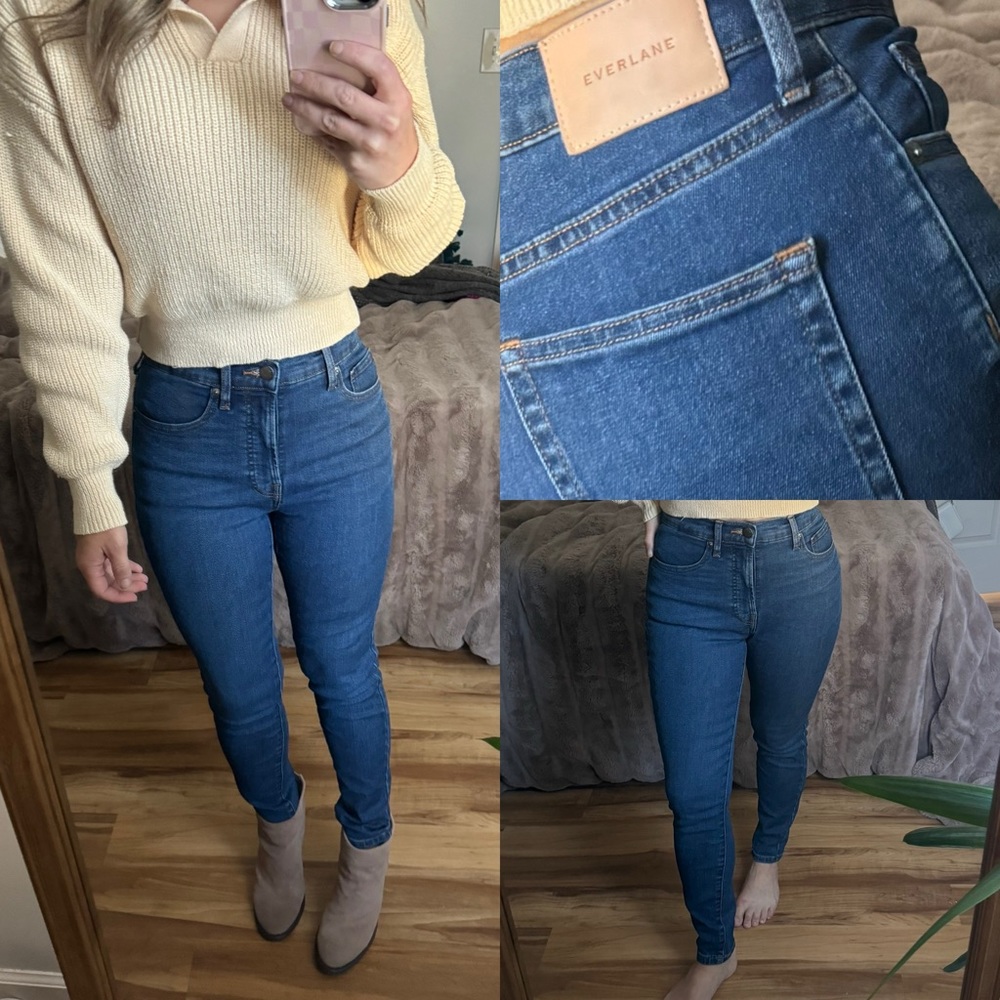 Everlane Authentic Stretch High Rise Skinny Jeans ankle length 26